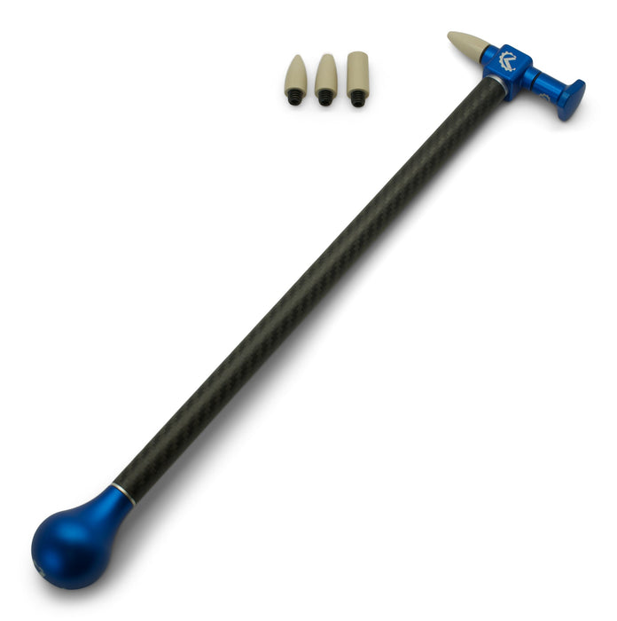 KECO Knockdown Hammer with Striker Holder and PEEK Tips - 12 Inch Carbon Handle