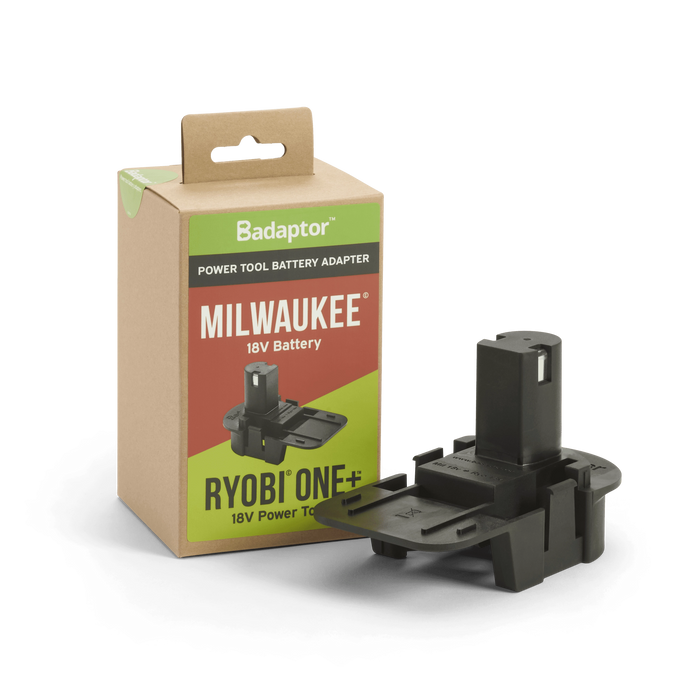 Badaptor Milwaukee to Ryobi 18V Battery Adapter