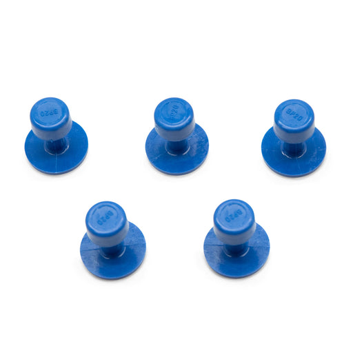 KECO 20 mm / 0.8" Blue Smooth Round Glue Tabs (5 Pack)